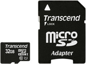 Карта памяти Transcend microSDHC Class 10 UHS-I 32GB + адаптер (TS32GUSDU1)