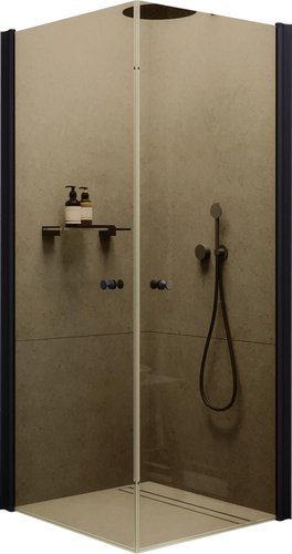 Душевой уголок MaybahGlass MGY-1302-6 (бронзовое стекло/черный) - изображение в каталоге