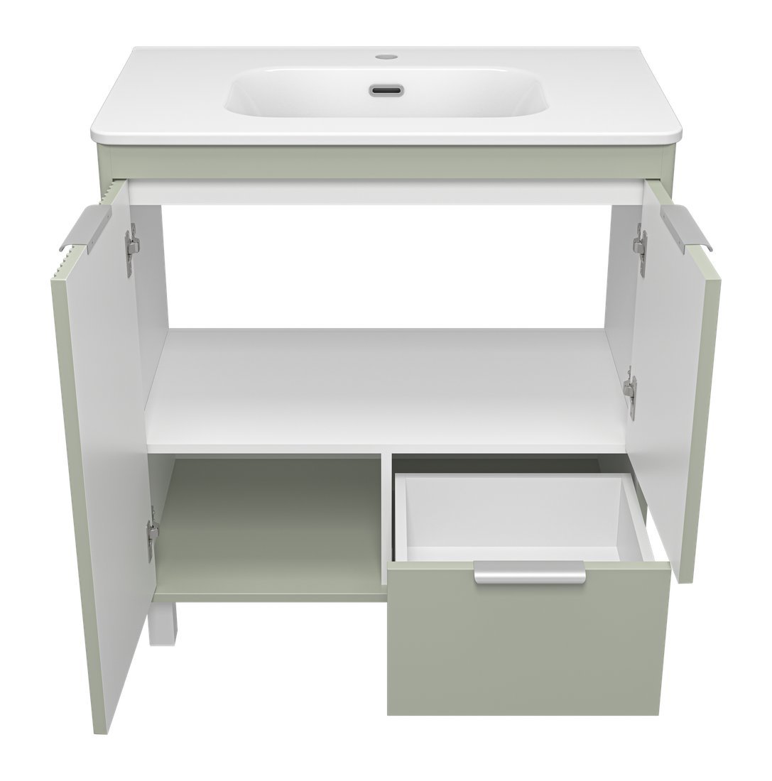 Brevita Тумба под умывальник Risacca Pistachio 80 RIS-06080-0842Я (фисташковый) – фото товара
