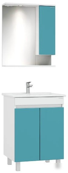 Onika Шкаф с зеркалом Марви 60 206089 (бирюзовый) – фото товара