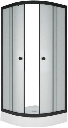 Душевой уголок Метакам Classic Black 80x80 ШПS_013569 (матовое стекло) - изображение в каталоге