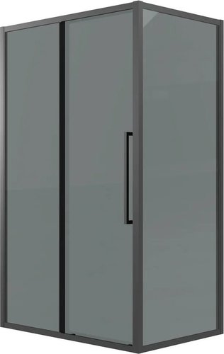 Душевой уголок Grossman Cosmo 100х100х195 120.K33.02.1010.21.10 (черный матовый/стекло тонированное) - изображение в каталоге