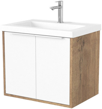 Дабер Тумба под умывальник 018 Тобага/Эридан/Артвин 60 Т18.6Т.0.21Б (дуб галифакс/белый/ручка белая) – изображение в каталоге