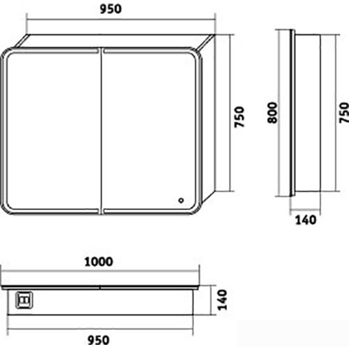 Grossman Шкаф с зеркалом Адель 100 R – фото товара