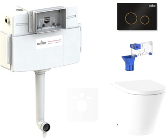 Унитаз Lavinia Boho Relfix Biore 5 в 1 87551046 (черный/золотистый пластик) - изображение в каталоге