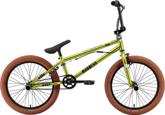 Велосипед Stark Madness BMX 2 2025 (ярко-зеленый/черный/песочный) – изображение в каталоге