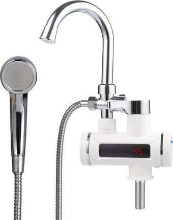 Проточный электрический водонагреватель кран+душ Unipump BEF-001-03 с дисплеем и душевой лейкой - изображение в каталоге