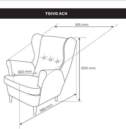 Интерьерное кресло Mio Tesoro Тойво (twist 20 dark grey) – фото товара