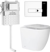 Унитаз приставной Roxen Antares в комплекте с инсталляцией Attach 5 в 1 967038 (кнопка: хром глянцевый) - изображение в каталоге