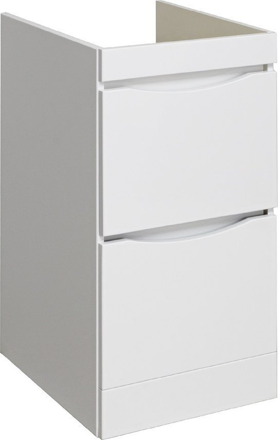 Runo Тумба с умывальником Runo Орион 45 2 ящика + Гамма 105 лайт с левым крылом (напольная, белый) – фото товара