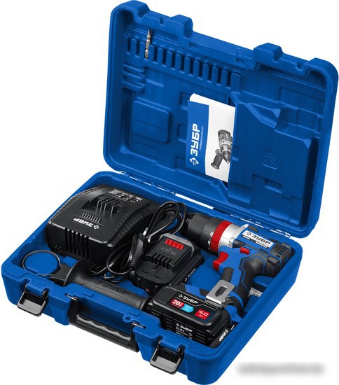 Ударная дрель-шуруповерт Зубр Профессионал DBS-201-42 (с 2-мя АКБ 4 Ач, кейс) – фото товара