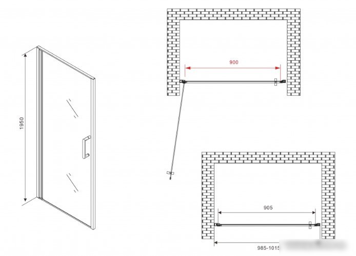 Душевая дверь Abber Sonnenstrand AG04100 - фото товара