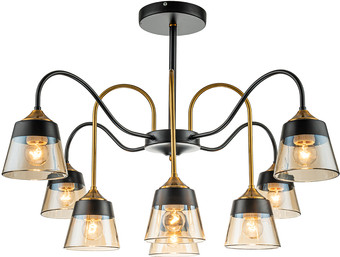 Подвесная люстра Escada 1147/8P (Black/Brass) – изображение в каталоге