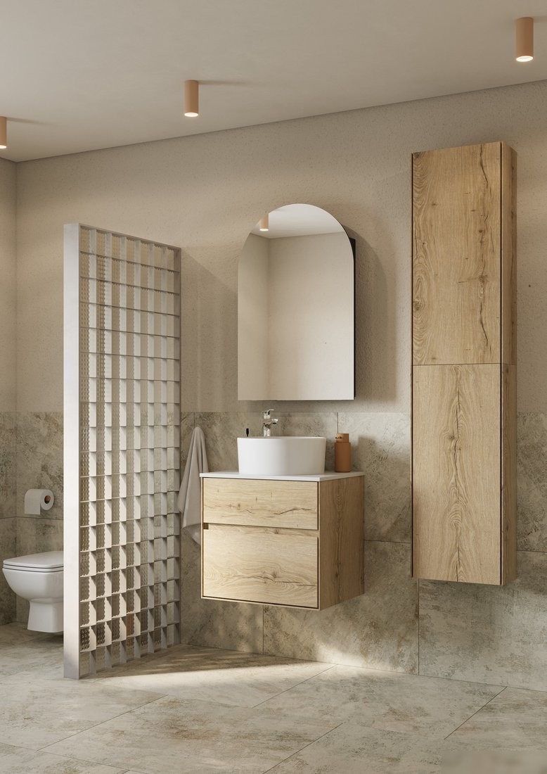 Акватон Шкаф с зеркалом для ванной Санта-Барбара 60 1A286402CB82R – фото товара