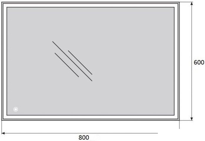BelBagno Зеркало SPC-GRT-600-800-LED-TCH – фото товара
