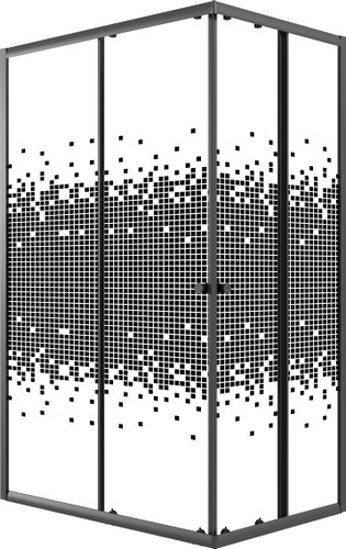 Душевой уголок Niagara Eco NG-1012-14QBLACK 120x80x190 (черный/стекло мозаика) - изображение в каталоге