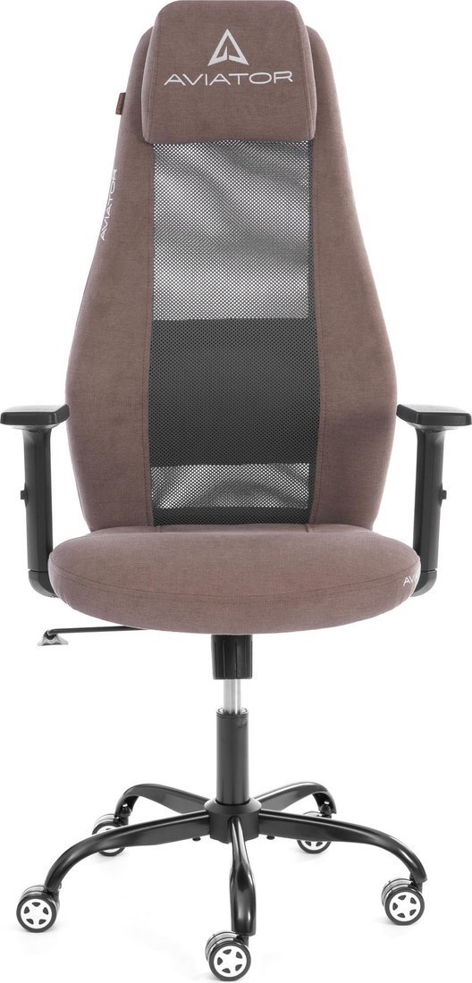Офисное кресло TetChair Aviator PLT metalBL (ткань, светло-коричневый/серый, KUB 03/W-12) – фото товара