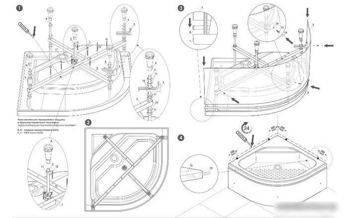 Душевой поддон Метакам Classic V 80x80 АПS_013320 (закругленный) - фото товара