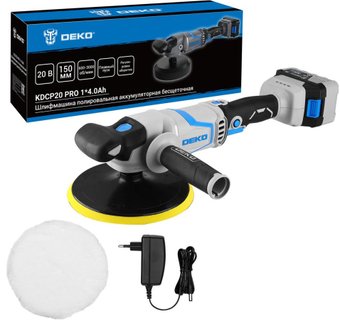 Полировальная машина Deko KDCP20 PRO 081-1028 (с 1-им АКБ) – изображение в каталоге