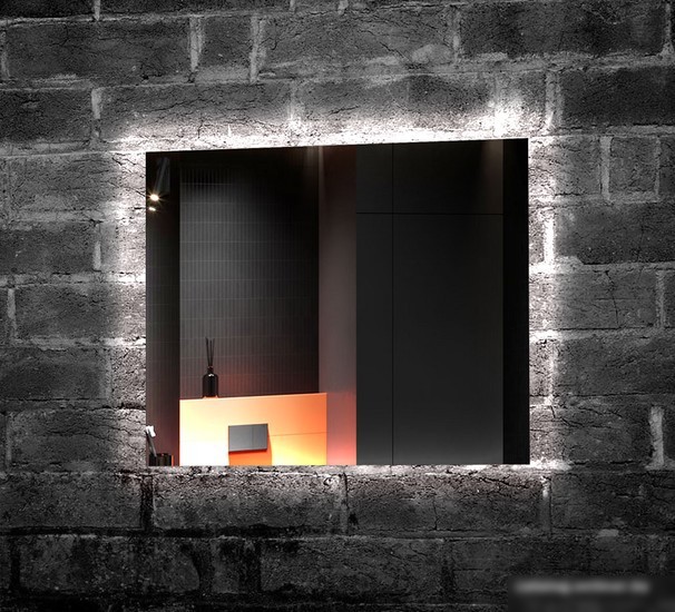 Пекам Зеркало LED GretaFly-80x90spcl (сенсор прикосн./подогрев/часы) – фото товара