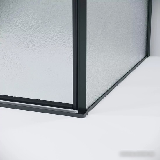 Душевой уголок Grossman Galaxy 140x90x195 120.K33.01.1490.21.02 (черный матовый/шиншилла стекло) - фото товара