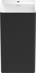 Умывальник Wellsee Pure BY Wellsee 230716000 (отдельностоящий, с отверстием под смеситель, матовый черный/глянцевый белый) - изображение в каталоге
