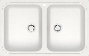Кухонная мойка MARRBAXX Карельский камень модель 20/G31 (белый) - изображение в каталоге