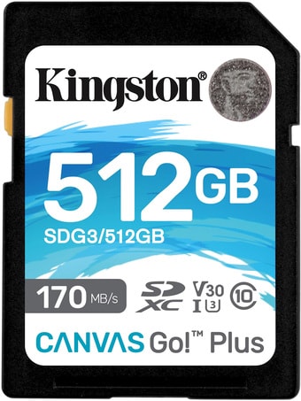 Карта памяти Kingston Canvas Go! Plus SDXC 512GB