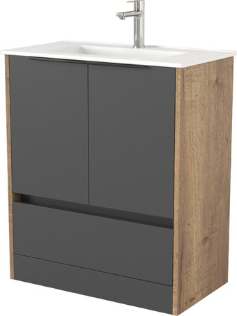 Дабер Тумба под умывальник 017 WeltWasser Deilbach 7517-60 Т17.6W.0.22Ч (дуб галифакс/серый/ручка черная) – изображение в каталоге