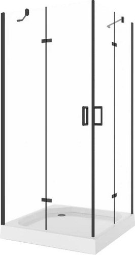 Душевой уголок Niagara NG-6813-08 90x90x195 (черный/прозрачное стекло) - изображение в каталоге