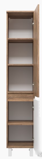 Brevita Шкаф-пенал Dakota 35 DAK-050350-19/01П (белый/темное дерево) – фото товара