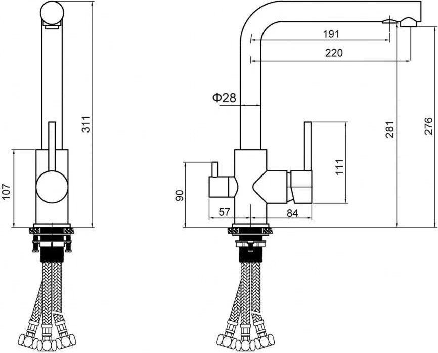 Смеситель Grocenberg GB40551 (графит) - фото товара