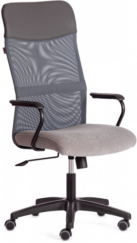 Кресло TetChair Practic флок/кожзам (серый) – изображение в каталоге
