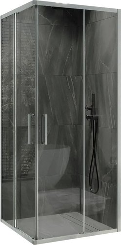 Душевой уголок MaybahGlass MGY-1328-5 (графит стекло/хром матовый) - изображение в каталоге