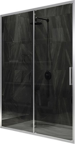 Душевая дверь MaybahGlass 195x150 MGD-1285-5 (графит стекло/хром матовый) - изображение в каталоге