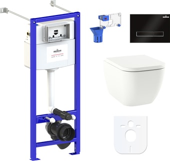 Унитаз Lavinia Boho Relfix One Compacto 7 в 1 87050154 (черное стекло) - изображение в каталоге