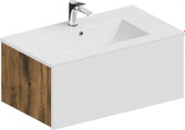 ЗОВ Тумба с умывальником Кито 70 K70LA0MWM-OL70 (аттик/белый матовый) – изображение в каталоге