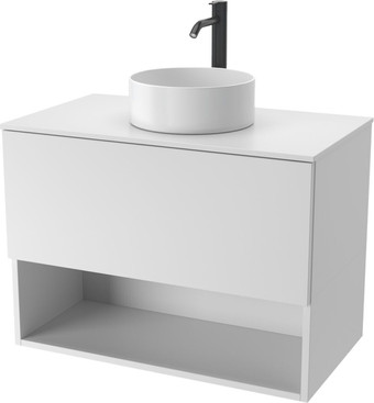 ЗОВ Тумба под умывальник Кито-2 100 2K100LW0MWMC-KP13W (белый матовый) – изображение в каталоге