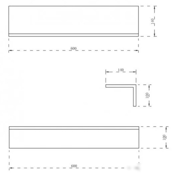 Abber Полка Stein AS1654 (белый) – фото товара