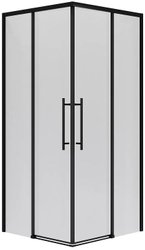 Душевой уголок Niagara NG-6830-34BLACK 100x100x195 (черный матовый/прозрачное стекло) - изображение в каталоге