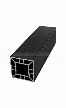 Столб большой из ДПК Savewood 120*120 (R) Черный, 1м