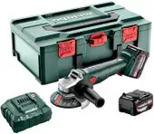 Угловая шлифмашина Metabo W 18 L 9-125 602249650 (с 2-мя АКБ 5.2 А•ч, кейс)