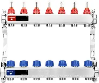 Запорная арматура Varmega Коллектор для теплого пола с расходомерами VM15107 ВР 1"