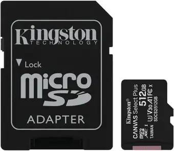 Kingston Canvas Select Plus microSDXC 512GB (с адаптером)