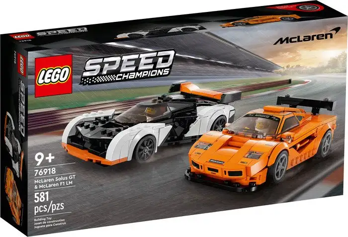 Конструктор LEGO Speed Champions 76918 McLaren Solus GT и McLaren F1 LM