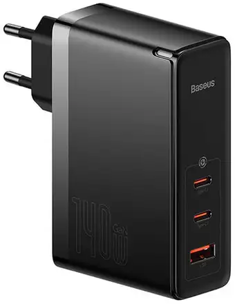 Сетевое зарядное Baseus GaN5 Pro Fast Charger 2C+U 140W EU (черный)